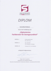 “Fachberaterin für Darmgesundheit”